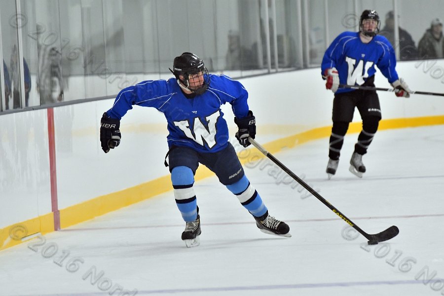 Wheaton College Men\'s Ice Hockey vs Middlesex Community College. - Photo By: KEITH NORDSTROM